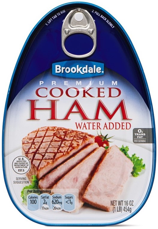 slide 1 of 1, Brookdale Cooked Canned Ham, 16 oz