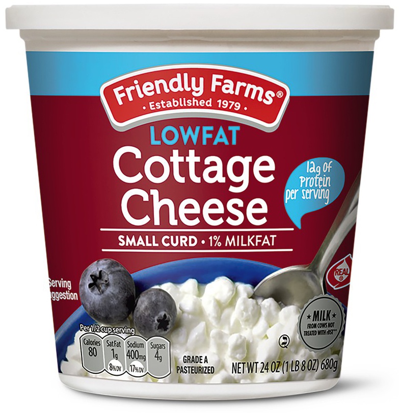 slide 1 of 1, Friendly Farms Low Fat Cottage Cheese, 24 oz