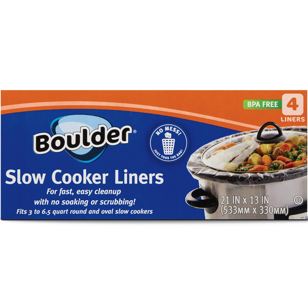 slide 1 of 1, Boulder Slow Cooker Liner, 4 ct