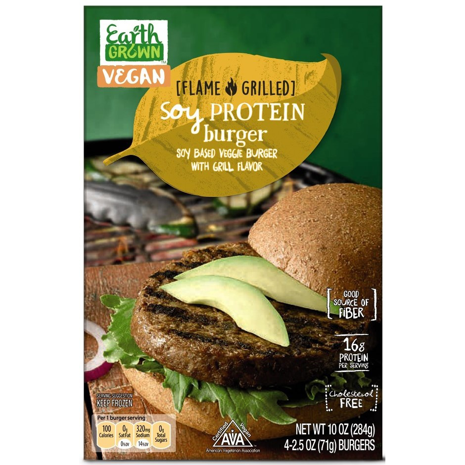 slide 1 of 1, Earth Grown Flame Grilled Protein Burger, 10 oz