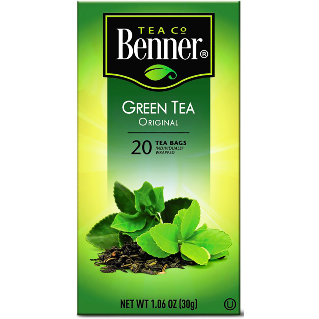 slide 1 of 1, Benner Tea Co. Green Tea, 20 ct