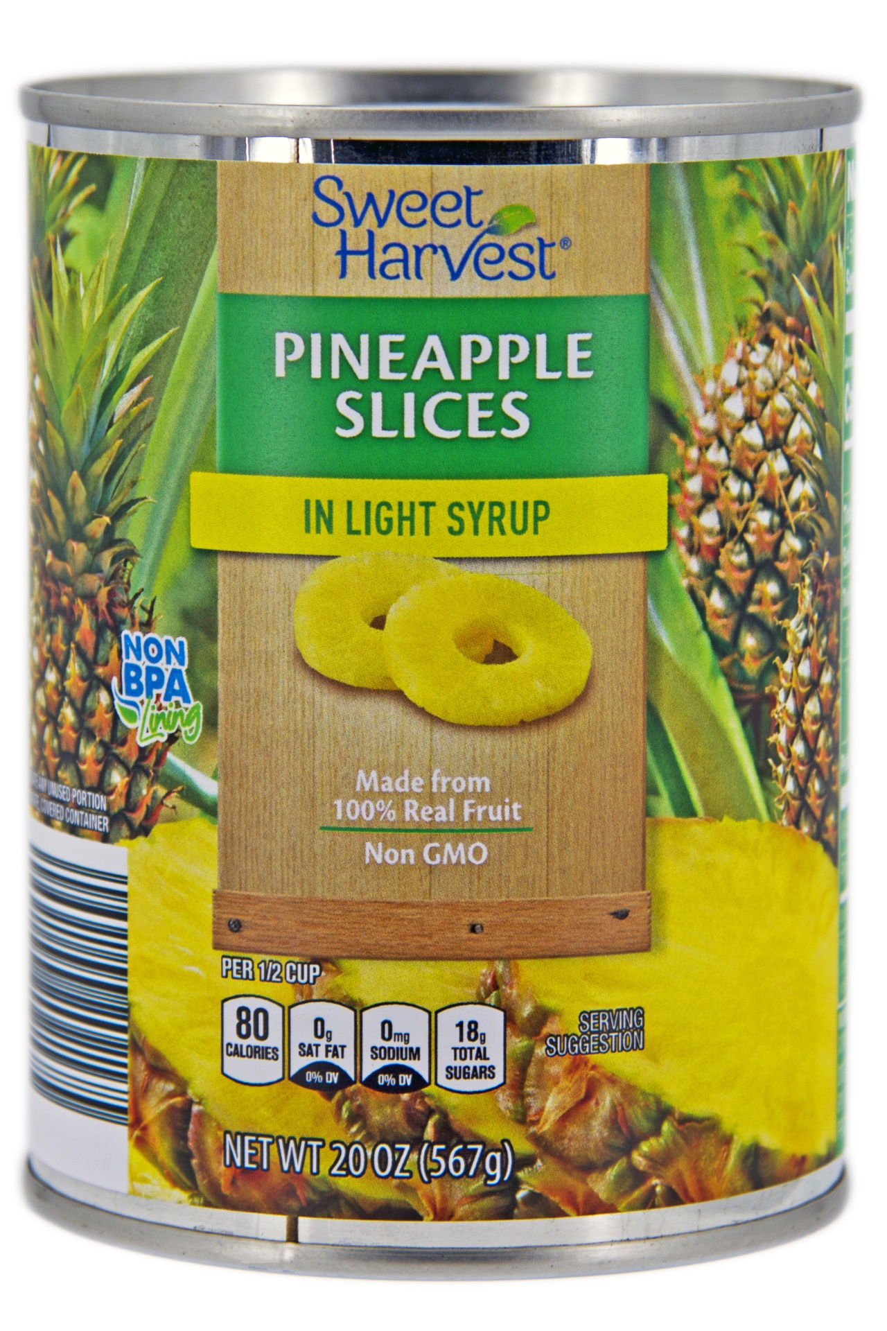 slide 1 of 1, Sweet Harvest Pineapple Slices In Light Syrup, 20 oz