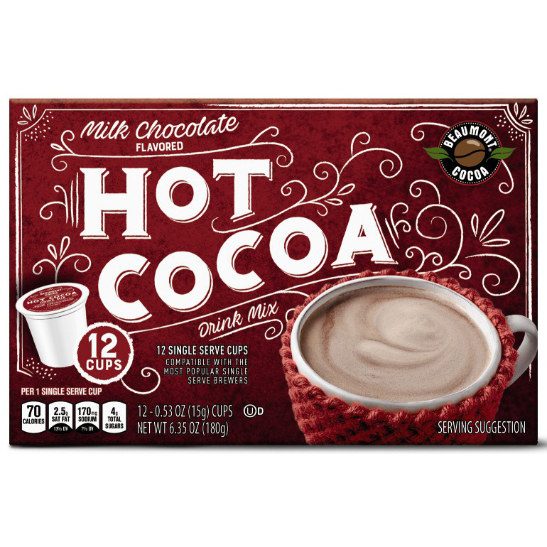 Beaumont Cocoa Milk Chocolate Hot Cocoa Cups 12 ct Shipt