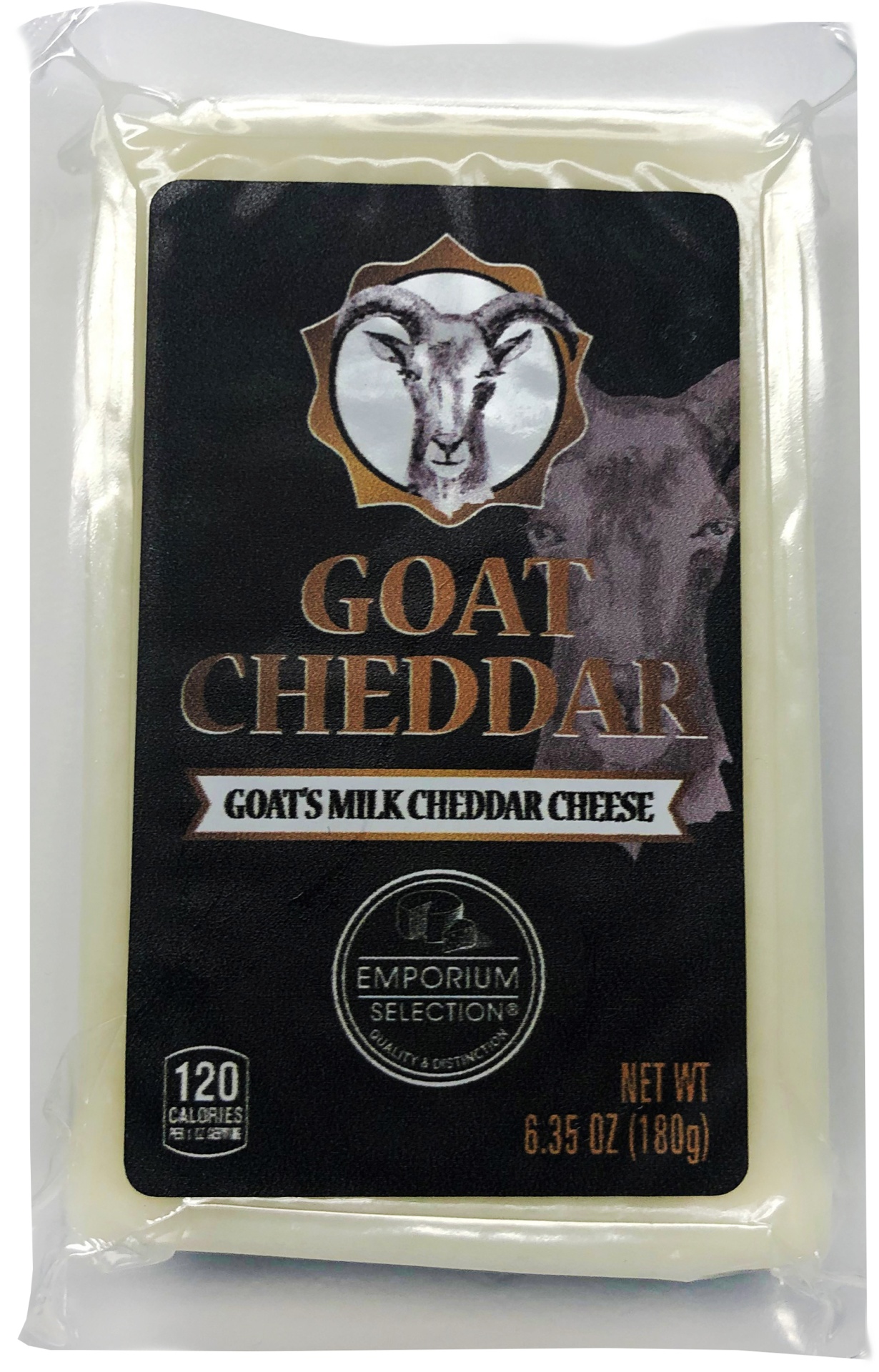 slide 1 of 1, Emporium Selection Goat Cheddar, 6.35 oz