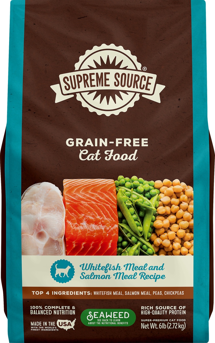 slide 3 of 4, Supreme Source Grain-Free Whitefish Meal and Salmon Meal Recipe Cat Food, 6 lb