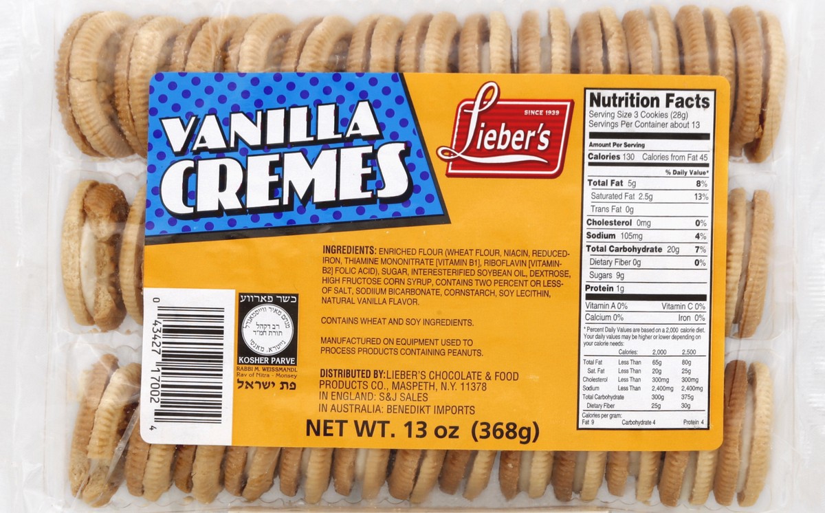 slide 5 of 5, Lieber's Cremes 13 oz, 13 oz