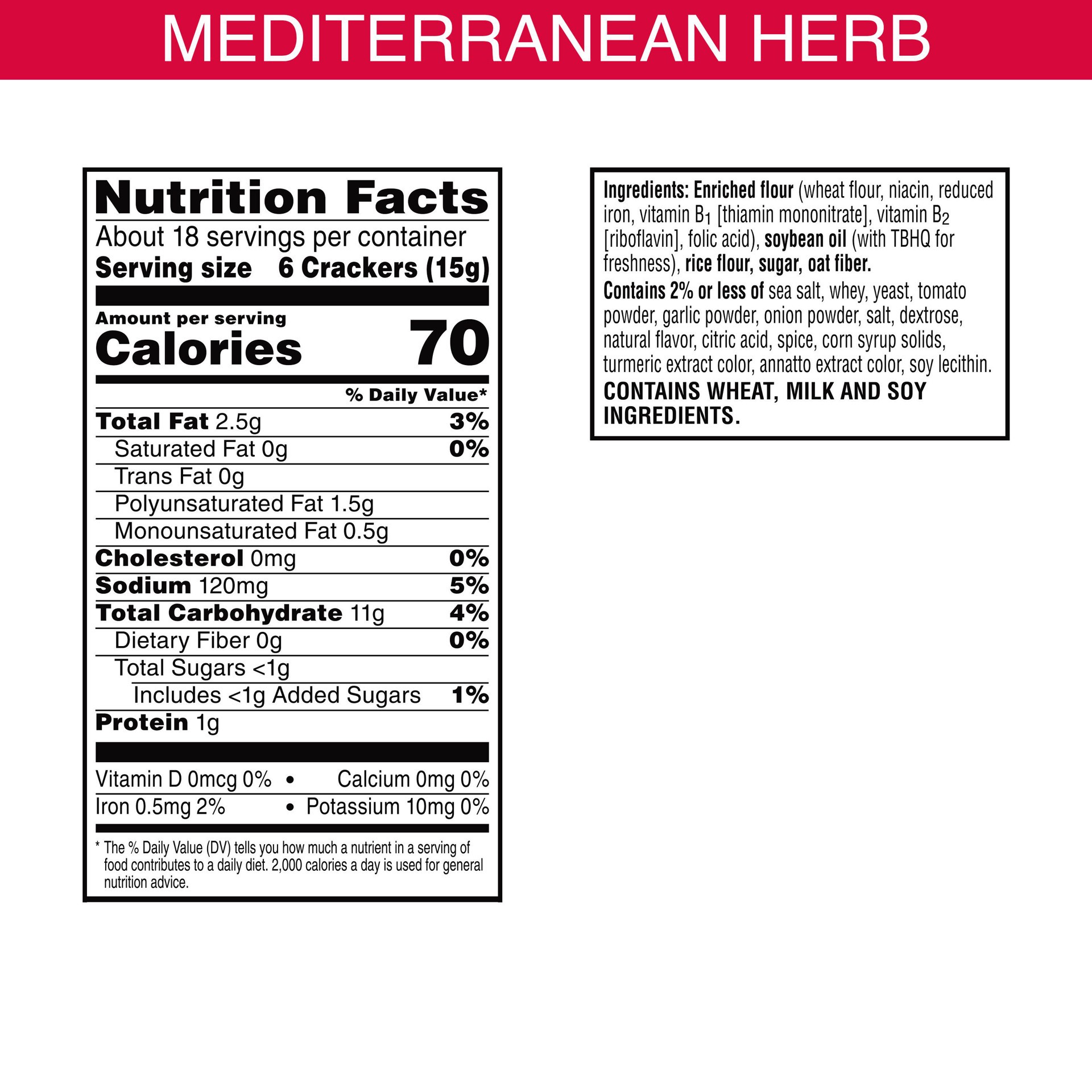 slide 4 of 5, Town House Mediterranean Herb Pita Crackers, 9 oz