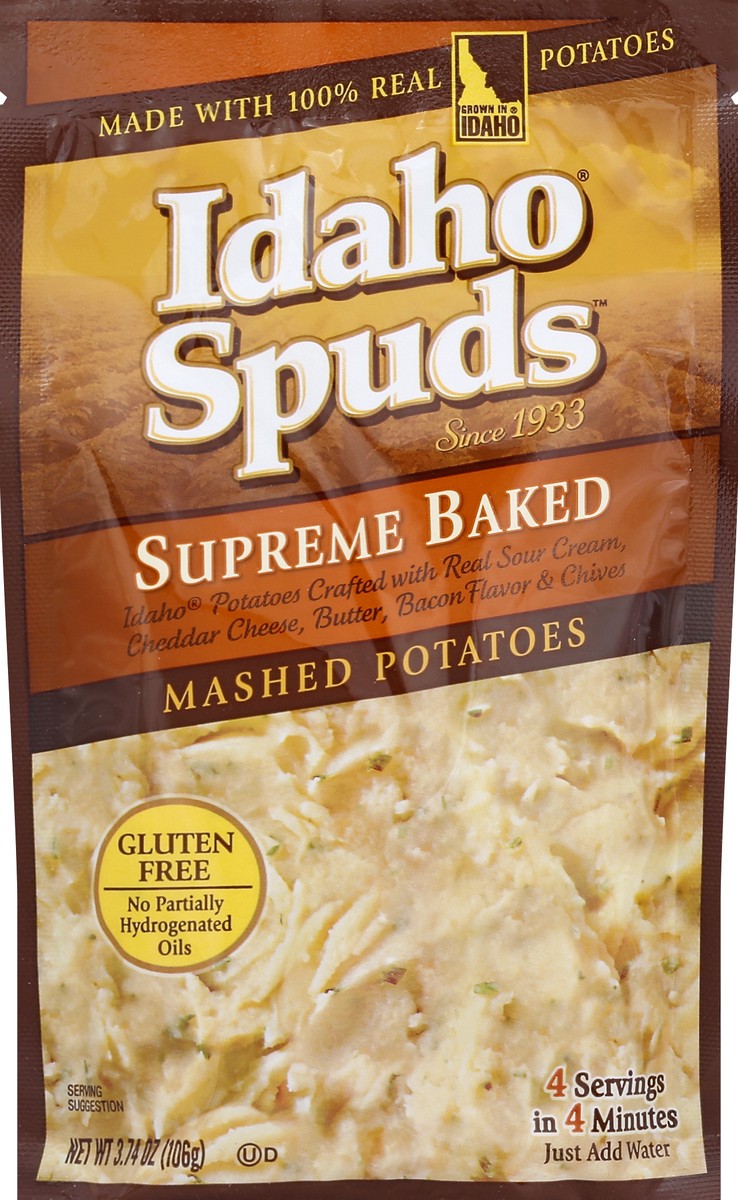 slide 3 of 3, Idaho Spuds Mashed Potatoes, Supreme Baked, 3.74 oz