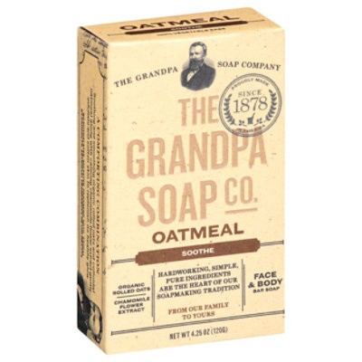 slide 1 of 5, The Grandpa Soap Co. Oatmeal Soap 3.25 oz, 1 ct