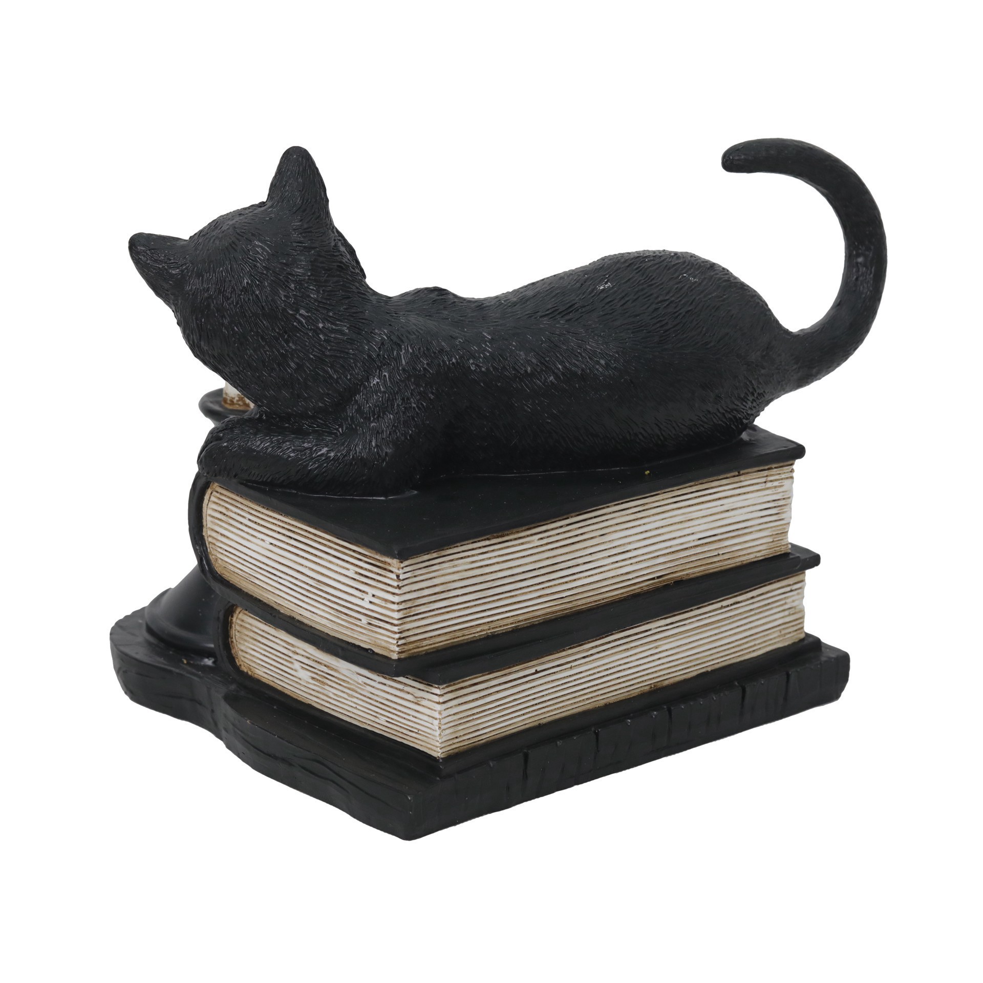 slide 2 of 2, 8.25" Cat With Books & Candle Tabletop Decor By Ashland, 8.26 in x 6.57 in x 6.89 in
