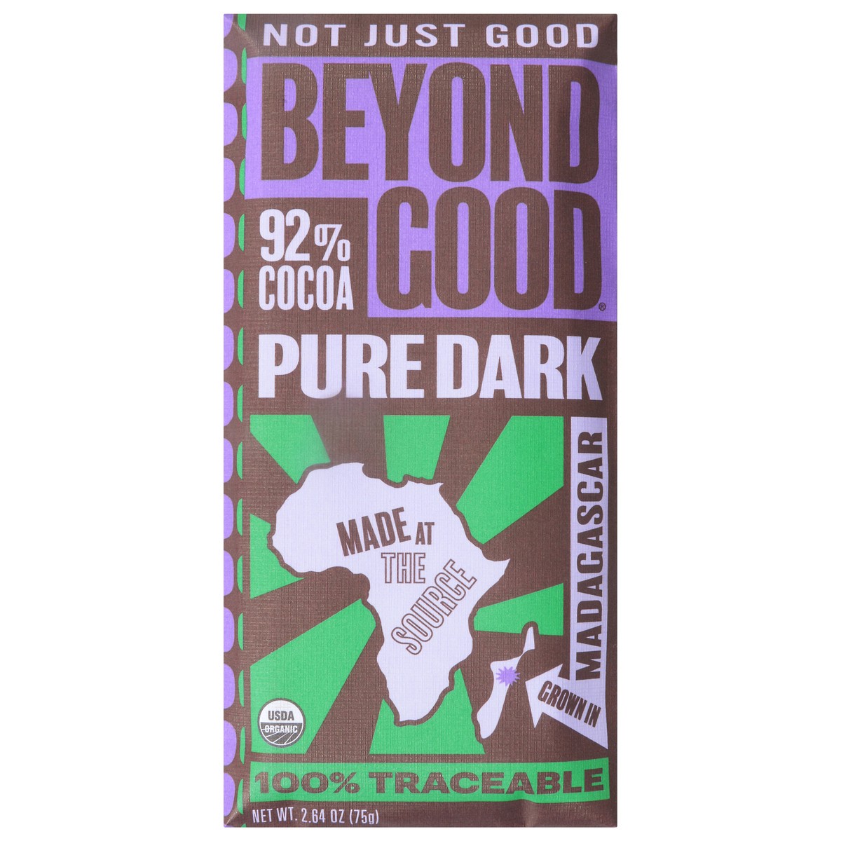 slide 1 of 9, Beyond Good 92% Cocoa Pure Dark Chocolate 2.64 oz, 2.64 oz