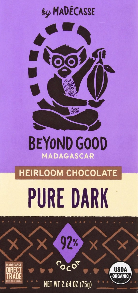 slide 1 of 9, Beyond Good 92% Cocoa Madagascar Pure Dark Chocolate Bar, 2.64 oz