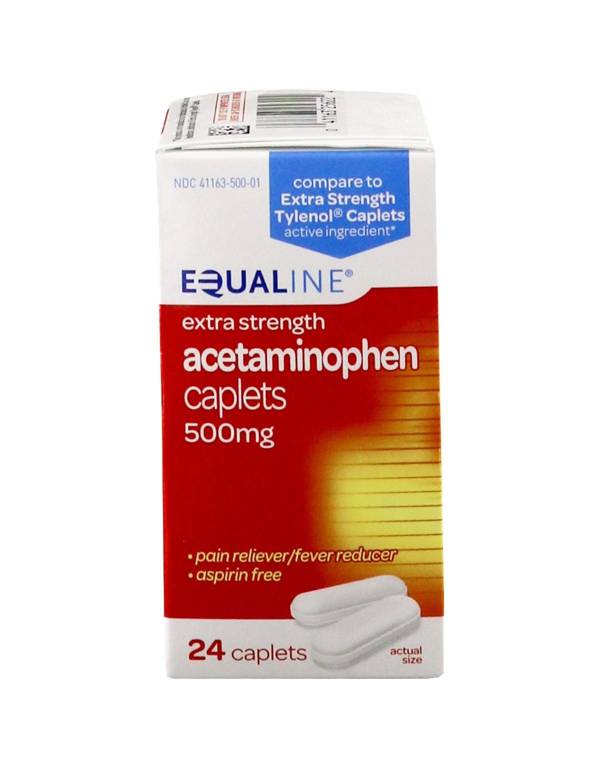 slide 1 of 1, Equaline Extra Strength Non-Aspirin Pain Reliever Caplets, 24 ct