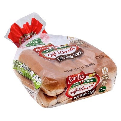 slide 1 of 5, Sara Lee Soft & Smooth 100% Whole Wheat Hot Dog Buns, 8 ct; 2 oz