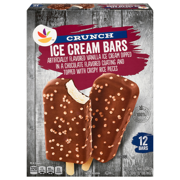 slide 1 of 1, GIANT Crunch Ice Cream Bars - 12 ct, 12 ct; 30 oz