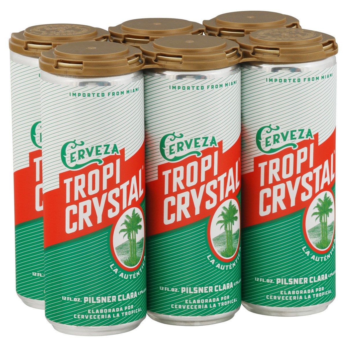 slide 4 of 9, Tropi Crystal Pilsner Clara Beer 6 - 12 fl oz Cans, 12 oz