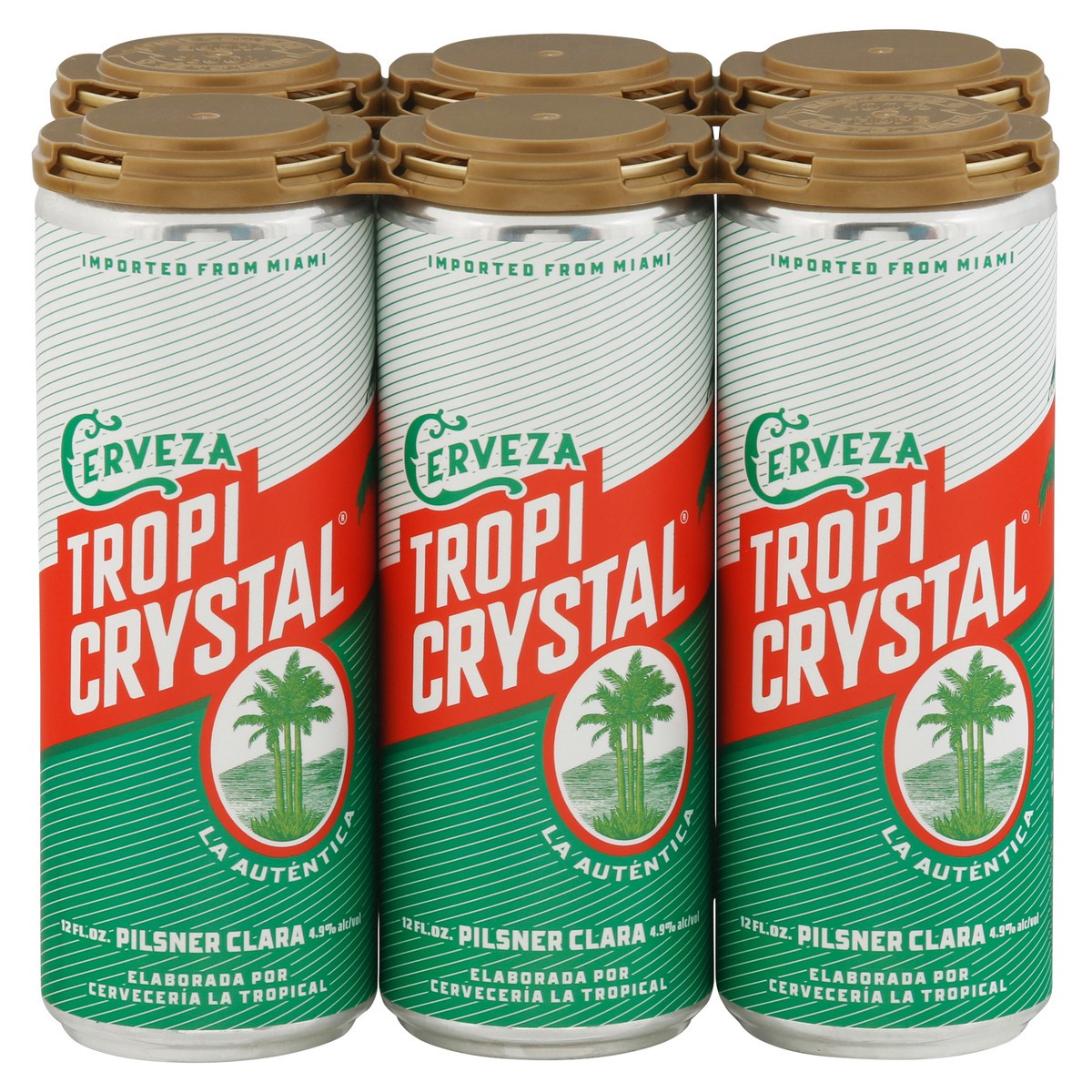 slide 1 of 9, Tropi Crystal Pilsner Clara Beer 6 - 12 fl oz Cans, 12 oz