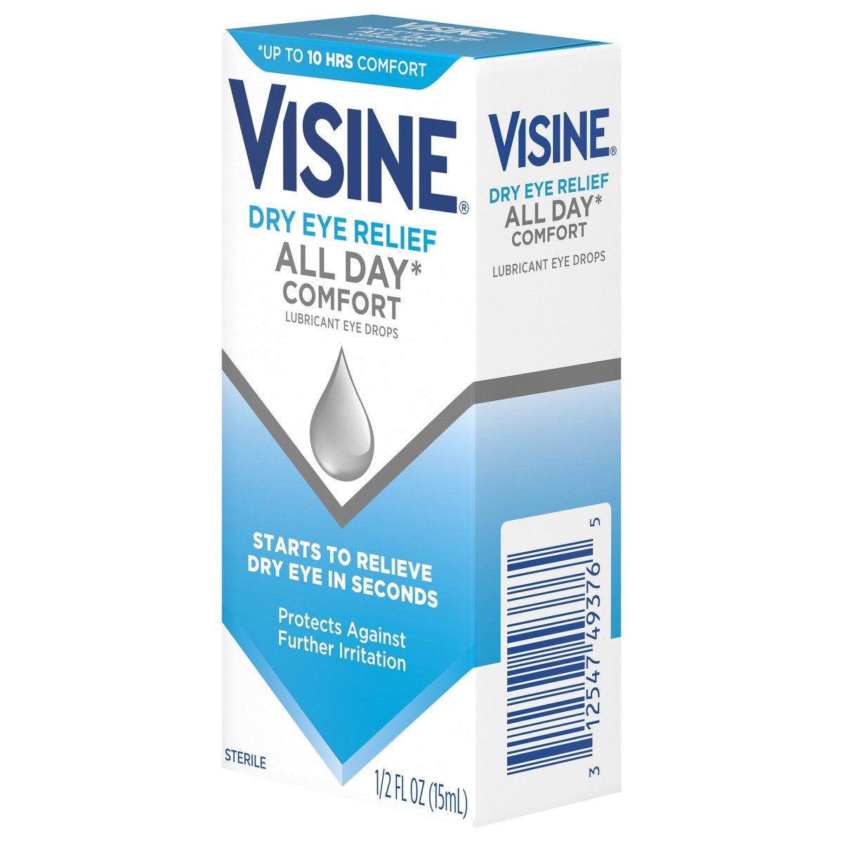 slide 6 of 7, Visine Dry Eye Relief All Day Comfort Lubricant Eye Drops, 0.5 Fl. Oz, 5 fl oz