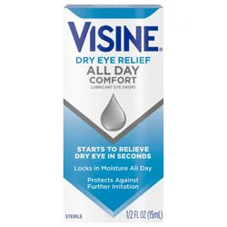Visine Dry Eye Relief All Day Comfort Lubricant Eye Drops, 0.5 Fl. Oz
