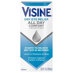 Visine Dry Eye Relief All Day Comfort Lubricant Eye Drops, 0.5 Fl. Oz