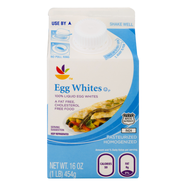 slide 1 of 1, GIANT 100% Liquid Egg Whites Cholesterol & Fat Free, 16 oz