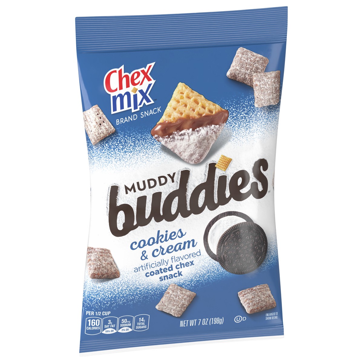 slide 4 of 8, Chex Mix Muddy Buddies, Cookies and Cream Snack Mix, 7 oz, 7 oz