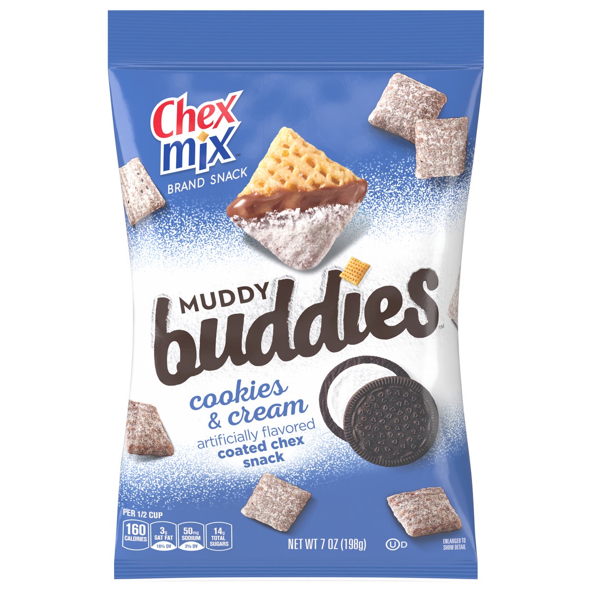 slide 1 of 8, Chex Mix Muddy Buddies, Cookies and Cream Snack Mix, 7 oz, 7 oz