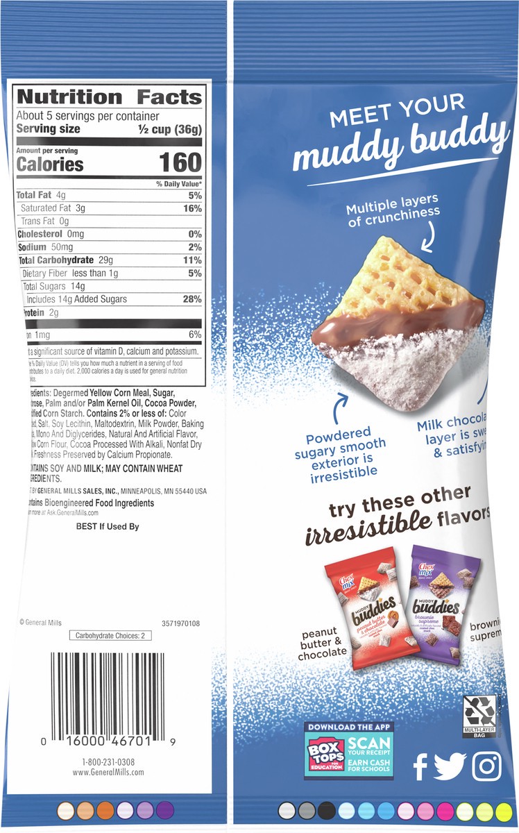 slide 6 of 8, Chex Mix Muddy Buddies, Cookies and Cream Snack Mix, 7 oz, 7 oz