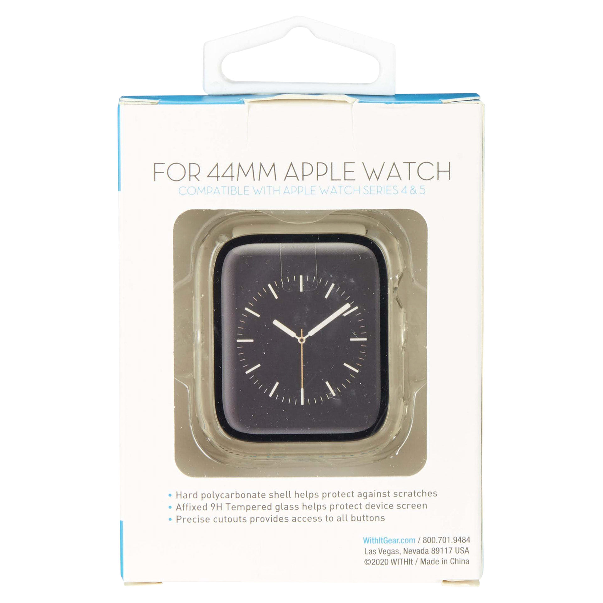 slide 20 of 29, WITHit Apple Watch Protective Glass with Bumper 44mm, 1 ct