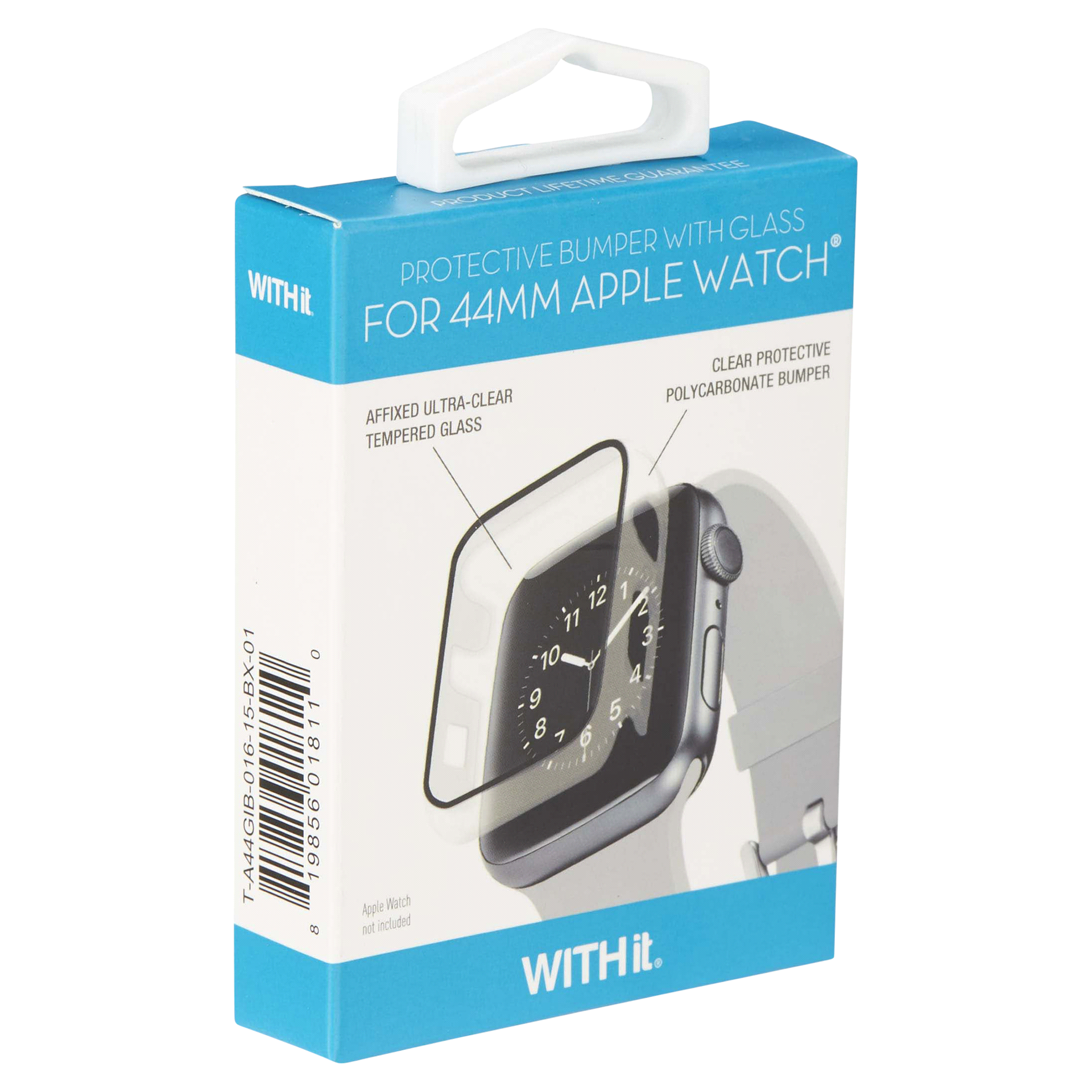 slide 14 of 29, WITHit Apple Watch Protective Glass with Bumper 44mm, 1 ct