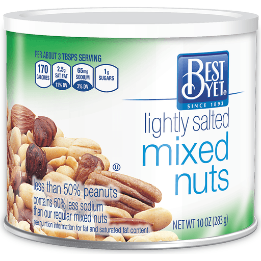 slide 1 of 1, Best Yet Light Salted Mixed Nuts, 10 oz