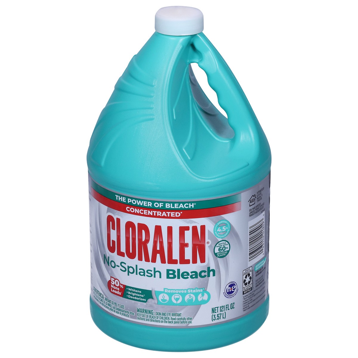slide 7 of 9, Cloralen Concentrated No-Splash Bleach 121 fl oz, 121 fl oz