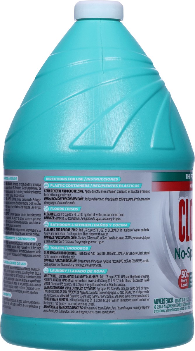 slide 3 of 9, Cloralen Concentrated No-Splash Bleach 121 fl oz, 121 fl oz