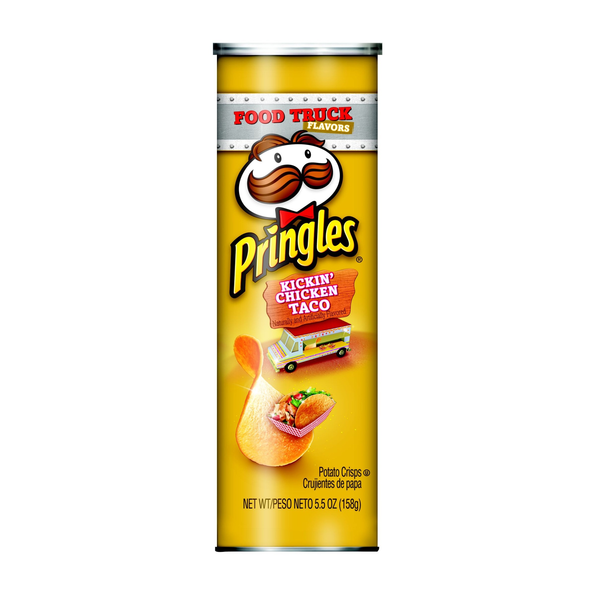 slide 1 of 4, Pringles Kickin Chicken Taco, 5.5 oz