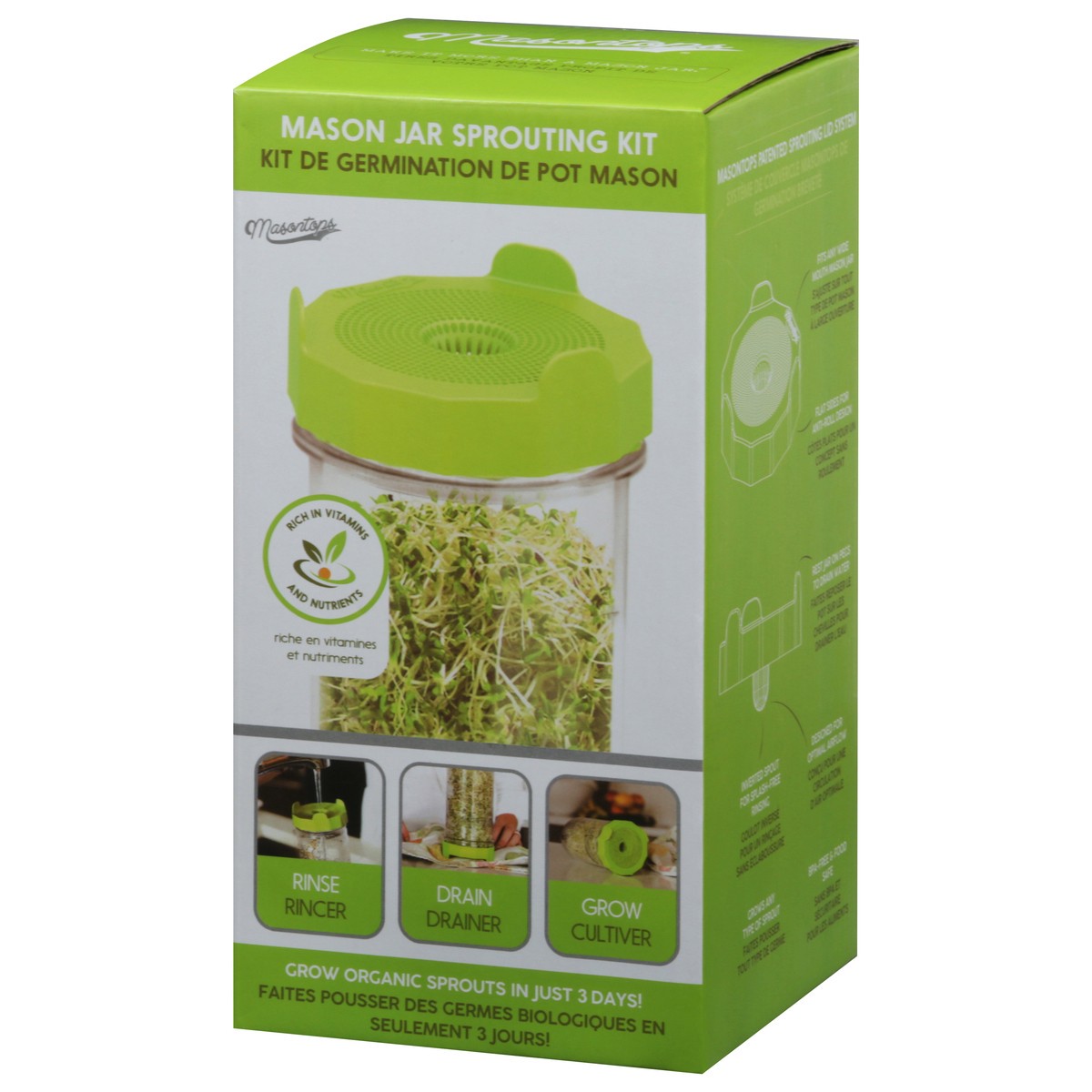 slide 9 of 9, Masontops Mason Jar Sprouting Kit 1 ea, 1 ct