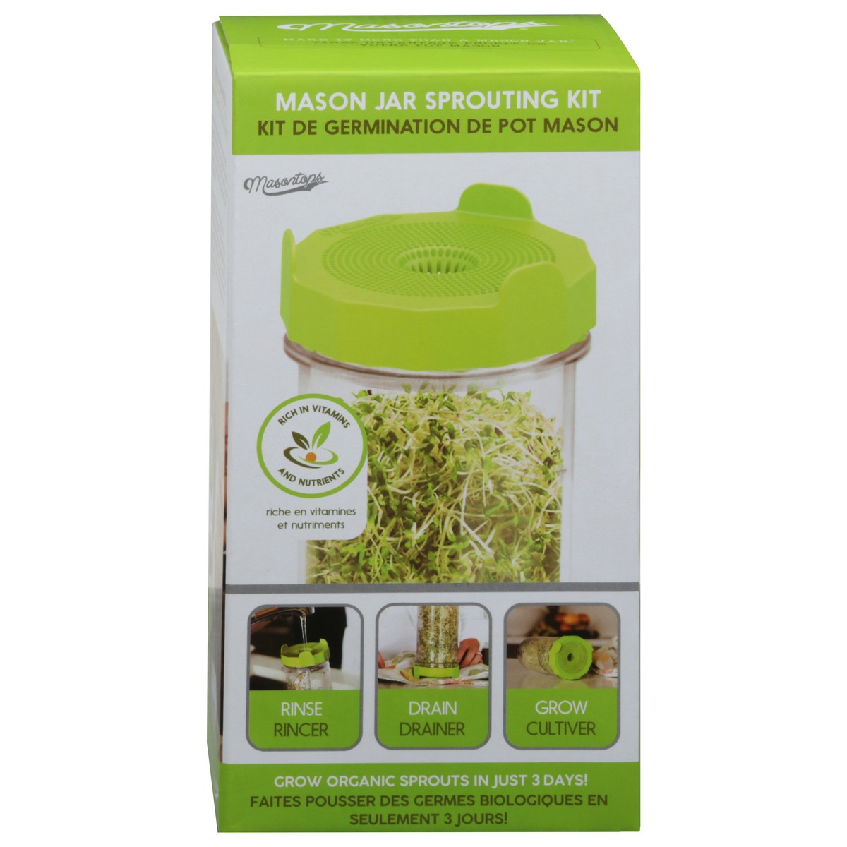 slide 7 of 9, Masontops Mason Jar Sprouting Kit 1 ea, 1 ct