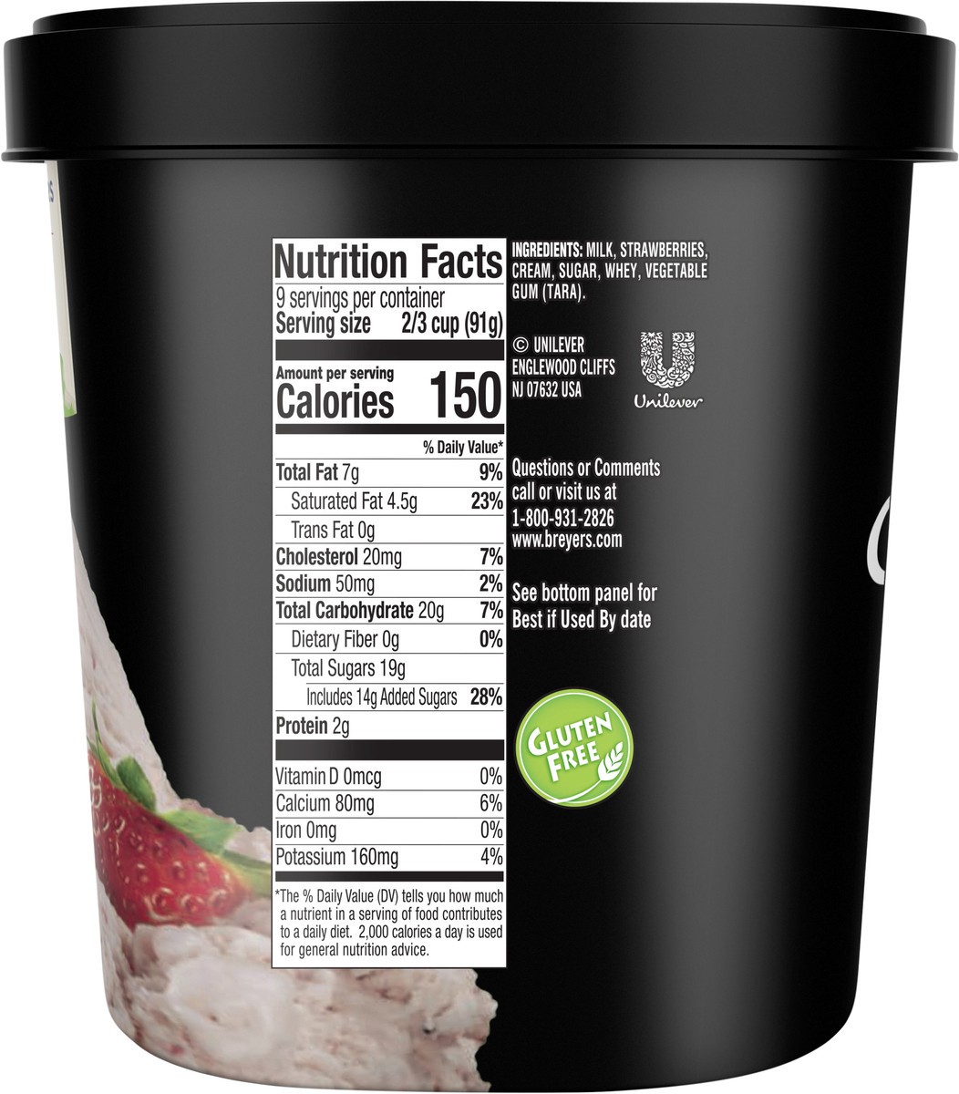 slide 4 of 5, Breyers Ice Cream Natural Strawberry, 48 oz, 48 oz