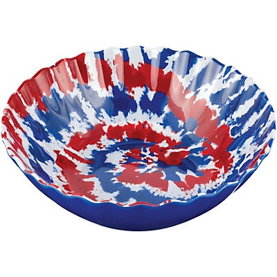 slide 1 of 1, Destination Holiday Patriotic Tie-Dye Summer Melamine Bowl, 7.5 in