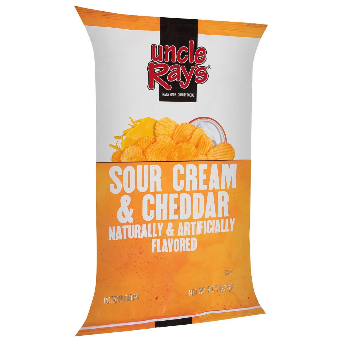 slide 2 of 9, Uncle Ray's Sour Cream & Cheddar Potato Chips 8 oz, 8 oz