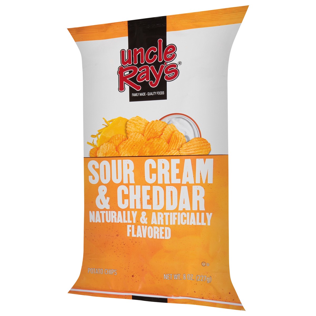 slide 3 of 9, Uncle Ray's Sour Cream & Cheddar Potato Chips 8 oz, 8 oz