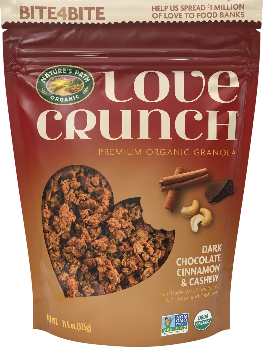 slide 1 of 1, Nature's Path Organic Love Crunch Premium Dark Chocolate Cinnamon & Cashew Granola 11.5 oz, 11.5 oz