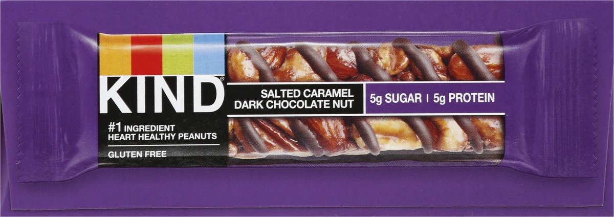 slide 2 of 10, KIND Gluten Free Salted Caramel & Dark Chocolate Nut Snack Bars, 1.4 oz, 12 Count Box, 16.8 oz