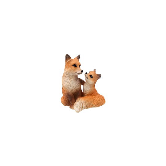 slide 1 of 4, Mini Mom & Baby Fox By Ashland, 1.7 in x 1.5 in x 1.3 in