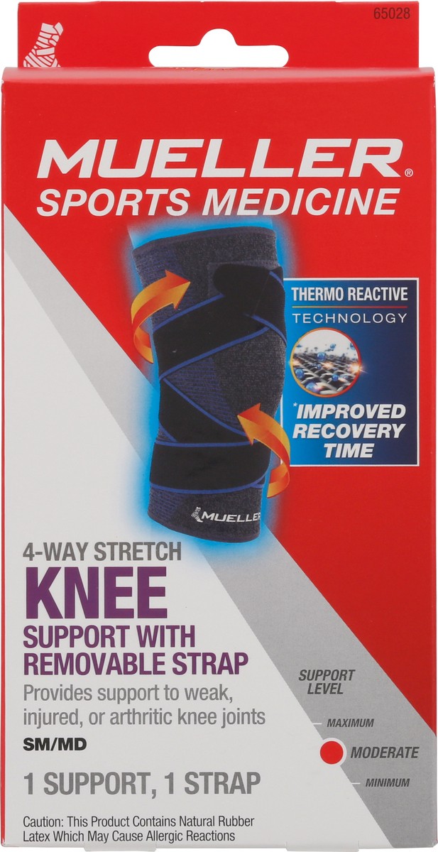 slide 1 of 12, Mueller Small/Medium Moderate Knee Support with Removable Strap 1 ea, 1 ct