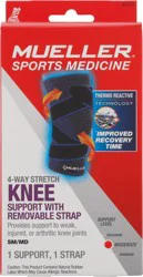 Mueller Small/Medium Moderate Knee Support with Removable Strap 1 ea