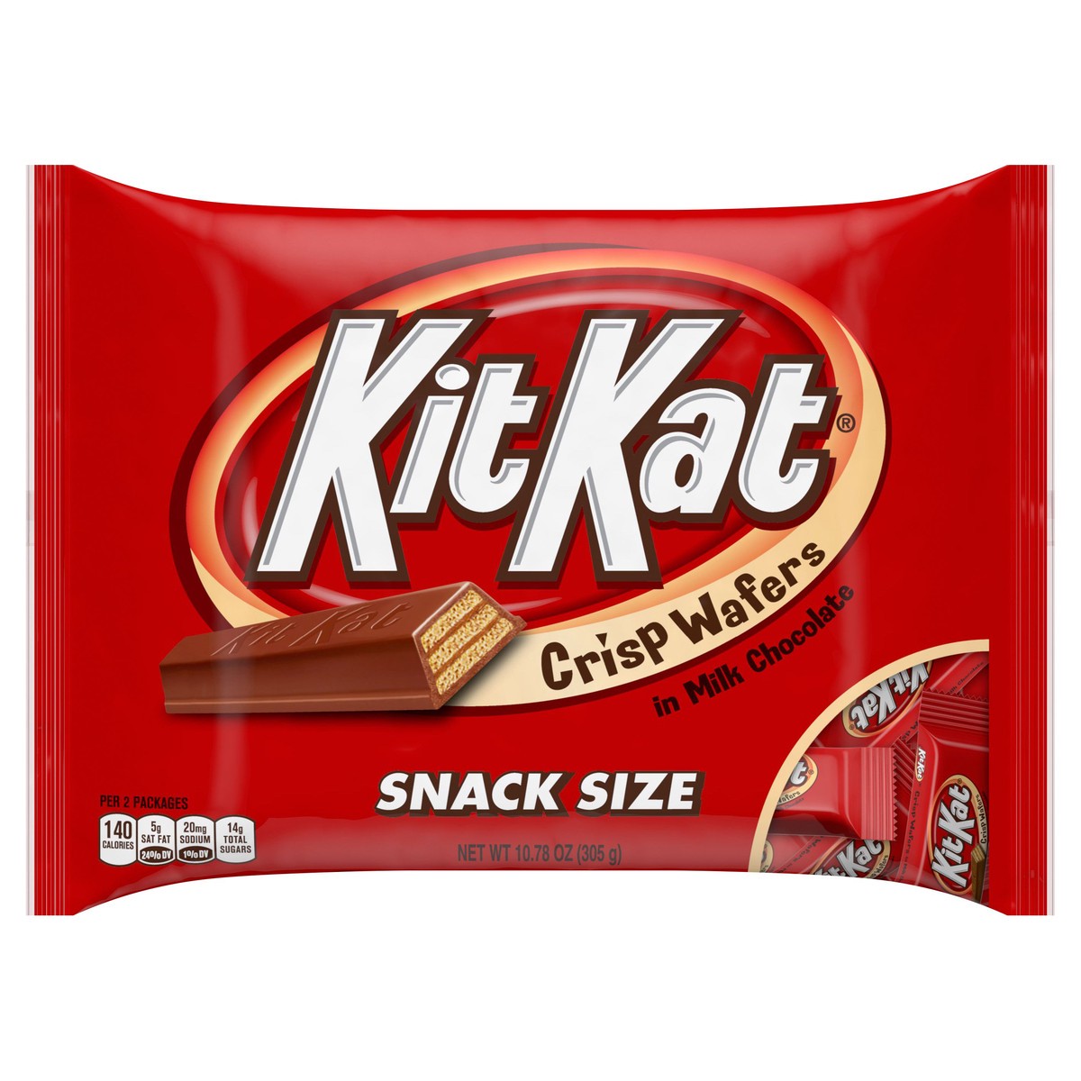 slide 1 of 7, Hershey's Chocolate Candy, Milk Chocolate, Wafer Bars, Halloween Candy, Snack Size, 10.78 oz