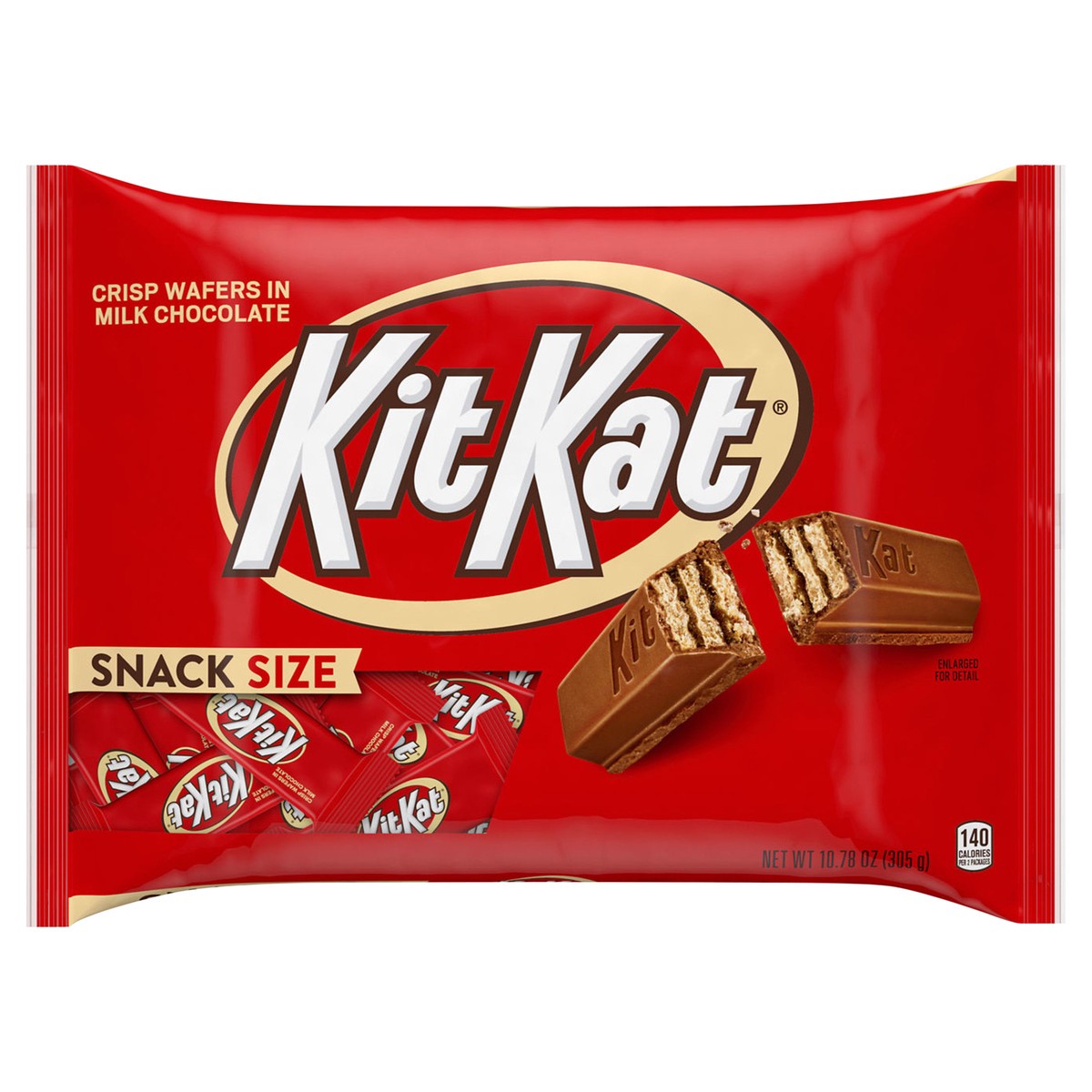 slide 1 of 7, KIT KAT Snack Size Candy Bars, 10.78 oz