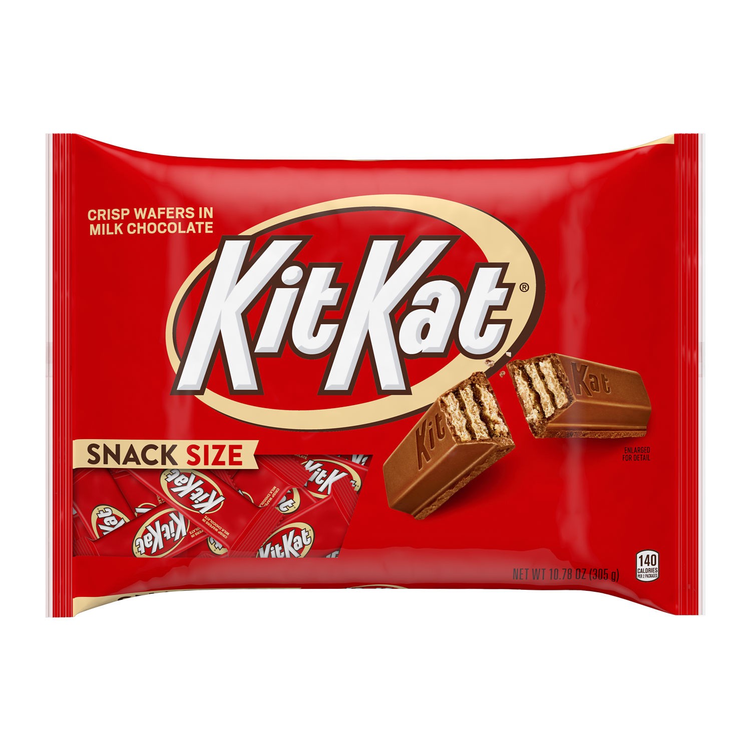 slide 1 of 7, KIT KATÂ Milk Chocolate Wafer Snack Size, Candy Bag, 10.78 oz, 10.78 oz