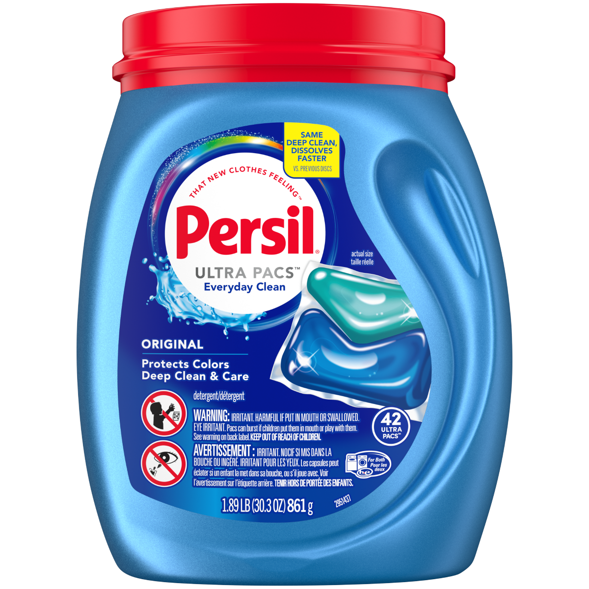 slide 1 of 6, Persil Ultra Pacs Everyday Clean Original Detergent 42 Each, 42 ct