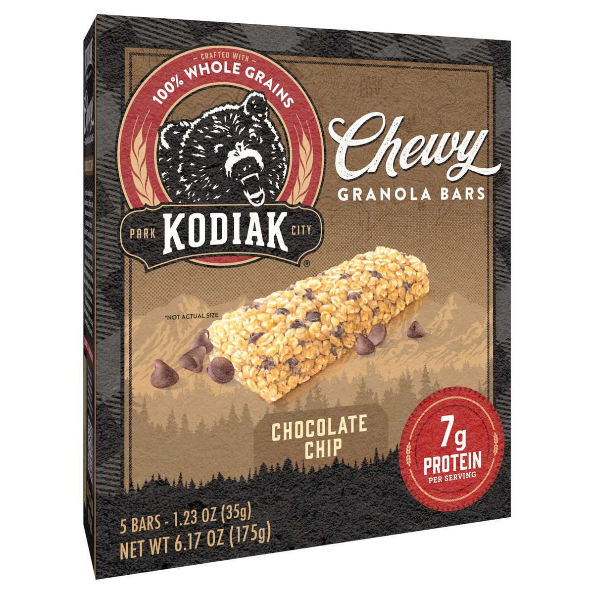 slide 2 of 8, Kodiak Cakes Chewy Protein-packed Chocolate Chip Granola Bars, 6.17 oz